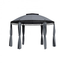 Load image into Gallery viewer, Heavy Duty Elegant 11.5 FT Outdoor Patio Round Dome Gazebo Canopy Shelter With Double Roof | Steel | Premium Polyester | Water Resistant