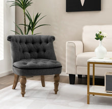 Load image into Gallery viewer, Heavy Duty Gorgeous Comfortable Modern Set Of 2 Upholstered Armless Classic Slipper Chairs | Beechwood Legs | Easy Install | Each Chair Holds 330lbs