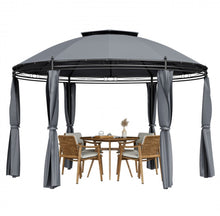Load image into Gallery viewer, Heavy Duty Elegant 11.5 FT Outdoor Patio Round Dome Gazebo Canopy Shelter With Double Roof | Steel | Premium Polyester | Water Resistant