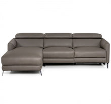 Load image into Gallery viewer, Heavy Duty Elegant Comfortable Leather Air Power Reclining Sectional Sofa Couch With Adjustable Headrests | Electric Recliner | Modern