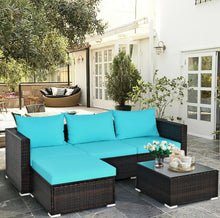 Load image into Gallery viewer, Super Relaxing 5 Pieces Patio Rattan Sectional Furniture Set With Cushions | Coffee Table