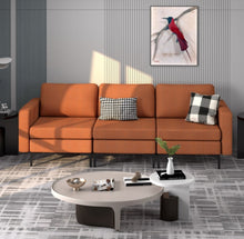 Load image into Gallery viewer, Heavy Duty Elegant 3-Seater Sectional Sofa Couch With Armrests | Storage Compartment | Metal Legs | Easy Assembly | Holds 1980Lbs | Linen or Leather Fabric