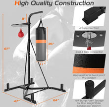 Load image into Gallery viewer, Heavy Duty Modern Boxing Punching Stand With Heavy Bag | 2-in-1 | Resilient Speed Bag | Sturdy Construction