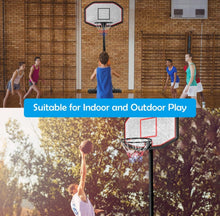 Load image into Gallery viewer, Super Cool Basketball Net Hoop Heavy Duty 43 Inches Indoor | Outdoor | Adjustable Height | Can Be Filled With Sand / Water | 6.6’ - 10’