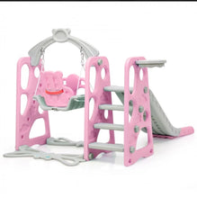 Load image into Gallery viewer, Adorable Cute Toddler Teddy Bear Playground Set With Slide | Swing | Wall Climbing | Ladder | Basketball Net | Indoor | Outdoor