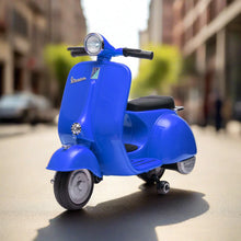 Load image into Gallery viewer, Super Cool Elegant 2025 Vespa Kids Ride On Car Motorcycle Vespa 1 Seater Scooter 12V | Music | USB Ready | LED Lights
