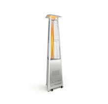 Load image into Gallery viewer, Heavy Duty Tip Protection Stainless Steel Triangular Pyramid Safe Propane Patio Heater 42,000 BTU | With Wheels | Flameout Protection