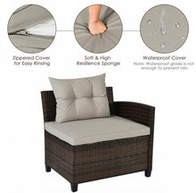 Load image into Gallery viewer, Very Comfortable 4 Piece Outdoor Patio Cushioned Rattan Furniture Sofa Set | Multipurpose | Heavy Duty Rattan | In 3 Colours