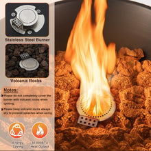 Load image into Gallery viewer, Elegant Heavy Duty 48 Inch Propane Fire Bowl Column With Beautiful Lava Rocks & PVC Cover | Easy Access Door | Easy On/Off Switch | Patio Fire Pit