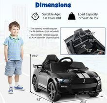 Load image into Gallery viewer, Super Cool 2025 Licensed Ford Shelby GT500 Mustang 1 Seater Ride On Car 12V | Ages 3-8 | Music | Remote