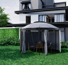 Load image into Gallery viewer, Heavy Duty Elegant 11.5 FT Outdoor Patio Round Dome Gazebo Canopy Shelter With Double Roof | Steel | Premium Polyester | Water Resistant