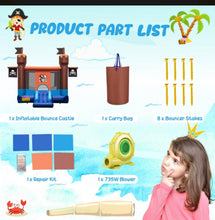 Load image into Gallery viewer, Super Cool Inflatable Pirate Themed Bouncy Castle / House | Large Jumping Area | With 735W Blower | Basketball | High Quality | Easy Inflate /Deflate