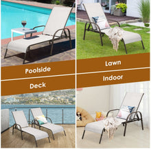 Load image into Gallery viewer, Elegant 2-Piece Outdoor Patio Lounge Chair Chaise Fabric | Adjustable Reclining Armrest | Heavy Duty