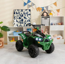 Load image into Gallery viewer, Super Fun 2025 Kids 12V Ride On Car, ATV 1 Seater | Ages 3-8 | Horn | Lights | Music | 4 Wheeler | Upgraded 4 Wheeler