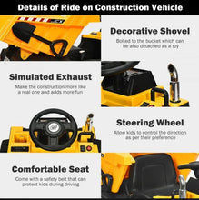 Load image into Gallery viewer, New 2025 Kids 12V Kids Ride On Dump Truck 1 Seater | Electric Bucket | Dump Bed | Shovel | Seatbelt | Push To Start | Remote