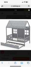 Load image into Gallery viewer, Very Adorable Elegant Twin Size Kids Bed Frame House Bed With Trundle, 82 inch Tall Roof | Heavy Duty | Space Saving