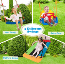 Load image into Gallery viewer, Super Fun Play Set Playground For Kids | 3 Different Swings: Belt Swing, Swing Seat, Platform Swing | Heavy Duty