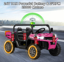 Load image into Gallery viewer, 2025 Upgraded 24V Dump Truck Kids Ride On Car | Up To 8-10KPH | 2 Seater | Switch For Dump Bed | Open Tailgate | Music | 2 Of 20000 RPM Motors | Remote