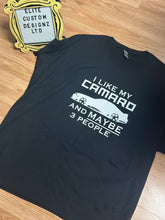 Load image into Gallery viewer, Awesome | I Like my Camaro and MAYBE 3 People Adult T-Shirt | Funny