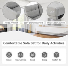 Load image into Gallery viewer, Gorgeous Heavy Duty Relaxing L-Shaped Sectional Corner Sofa Couch Set With Storage Ottoman | Wide Armrest | Thick Cushions | Tufted Design