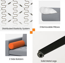 Load image into Gallery viewer, Heavy Duty Elegant & Modern Very Comfortable 3-Seater Sofa Couch With USB Socket Ports, Side Storage Pocket | Beautiful Armrest | Side Bolsters | Thick Cushions