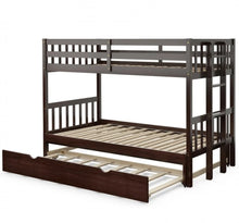 Load image into Gallery viewer, Heavy Duty Modern 4-in-1 Design Twin Pull-Out Bunk Bed With Trundle Wooden Ladder | High Guardrail | Sturdy Bed Board