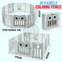 Load image into Gallery viewer, Super Cool 16 Panel Indoor/Outdoor Foldable Play Yard Upgraded Fence | Safety Play Area with Activity for Toddlers and Infants | 3 Colours