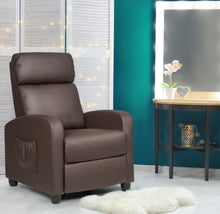 Load image into Gallery viewer, Heavy Duty Comfortable Massage Recliner Chair Wingback Single Chair With Side Pocket, Remote | 8 Massage Modes