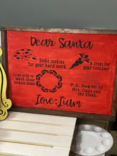 Load image into Gallery viewer, Dear Santa Stain and Painted Wood Tray