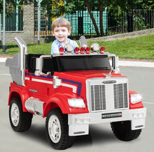Load image into Gallery viewer, New 2025 Freightliner 12V Kids Ride on Truck / Car Upgraded 1 Seater | With Dump Box | Lights | Storage | Push To Start | Remote
