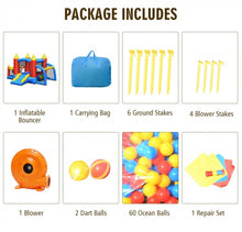Load image into Gallery viewer, Super Cute & Colourful Inflatable Kids Bouncy Slide Jumping Castle House With 740W Blower | Indoor / Outdoor,Basketball,Football,Ball Pit,Carry Bag