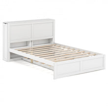 Load image into Gallery viewer, Elegant & Modern Very Comfortable Full Or Twin Kids, Children Wooden Platform Bed With Trundle Storage | Headboard | Bookshelf