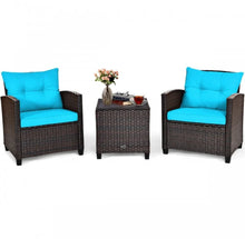 Load image into Gallery viewer, Super Relaxing 3-Piece Heavy Duty Rattan / Wicker Patio Furniture Set With Washable Cushions | Waterproof | 6 Colours