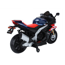 Load image into Gallery viewer, 2025 Licensed XL Aprilia RSV4 12V Super Motorcycle 2 Seater Kids Ride On | LED Lights | Rubber Wheels | Racing Bike