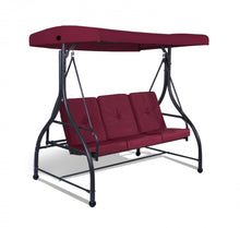 Load image into Gallery viewer, Super Elegant 3 Person Outdoor Patio Swing Hammock With Adjustable Tilt Canopy | 5 Colours | Soft Cushions | Heavy Duty | Holds 530lbs