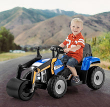 Load image into Gallery viewer, Super Cool 12V Kids Ride On Car Road Asphalt Roller | USB Compatible | LED Lights | Raisable Roller | Heavy Duty Seat, Tires | Remote