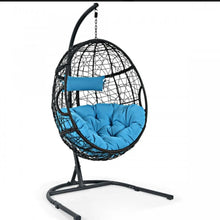 Load image into Gallery viewer, Outdoor / Indoor Patio Egg Swing Chair W/ Stand, Cushion, Pole, Basket - Heavy Duty Chair | Very Comfy Cushions | Hammock | Comes In 2 Colours | Holds 250lbs