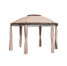 Load image into Gallery viewer, Heavy Duty Elegant 11.5 FT Outdoor Patio Round Dome Gazebo Canopy Shelter With Double Roof | Steel | Premium Polyester | Water Resistant