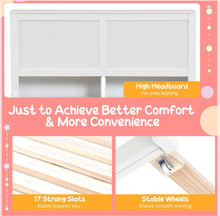 Load image into Gallery viewer, Elegant & Modern Very Comfortable Full Or Twin Kids, Children Wooden Platform Bed With Trundle Storage | Headboard | Bookshelf