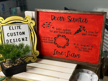 Load image into Gallery viewer, Dear Santa Stain and Painted Wood Tray