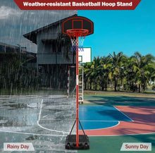 Load image into Gallery viewer, Black & Red Super Cool Portable Basketball Net Hoop With Wheels & Backboard | Adjustable Height | 5FT-7Ft | Heavy Duty | Sturdy Base