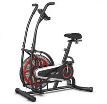 Load image into Gallery viewer, Heavy Duty Upright Air Bike Fam Exercise Bike With Clear LCD Display, Unlimited Résistance, Adjustable Seat, Holds 243lbs, Built in Heavy Duty Wheels For Transport