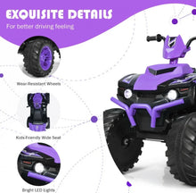 Load image into Gallery viewer, Super Cool 12V Kids Ride On ATV, Car 1 Seater | LED Lights | Heavy Duty Tires | Ages 3-7 | Music | 2 Speeds | Upgraded
