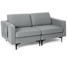 Load image into Gallery viewer, Heavy Duty Comfortable Modern Love Seat Sofa Couch With Side Storage Pocket | Thick Cushions | Wide Armrests