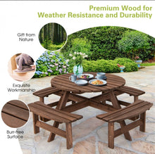 Load image into Gallery viewer, Super Cool Big 8 Seater Rustic Wood Design Patio Picnic Table Dining Seat Bench | Large Benches | Heavy Duty