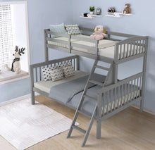 Load image into Gallery viewer, Heavy Duty Elegant & Modern Twin Over Full Bunk Bed With Ladder, Guardrail | Stacked Or Separated | Large Storage Under Bed | Easy Assembly