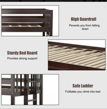 Load image into Gallery viewer, Heavy Duty Modern 4-in-1 Design Twin Pull-Out Bunk Bed With Trundle Wooden Ladder | High Guardrail | Sturdy Bed Board