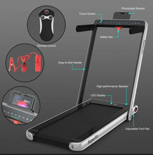 Load image into Gallery viewer, Heavy Duty Modern 2.25HP 2-in-1 Foldable Walking Pad Treadmill With Dual Display | App Control | Space Saver | Quiet Motor | High Performance Speaker | Remote Control