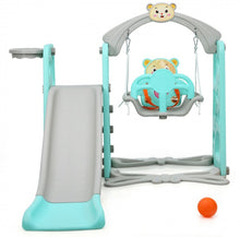 Load image into Gallery viewer, Adorable Cute Toddler Teddy Bear Playground Set With Slide | Swing | Wall Climbing | Ladder | Basketball Net | Indoor | Outdoor