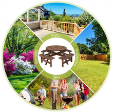 Load image into Gallery viewer, Super Cool Big 8 Seater Rustic Wood Design Patio Picnic Table Dining Seat Bench | Large Benches | Heavy Duty